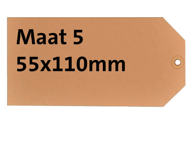 Label karton nr 5 200gr 55x110mm chamois 1000st