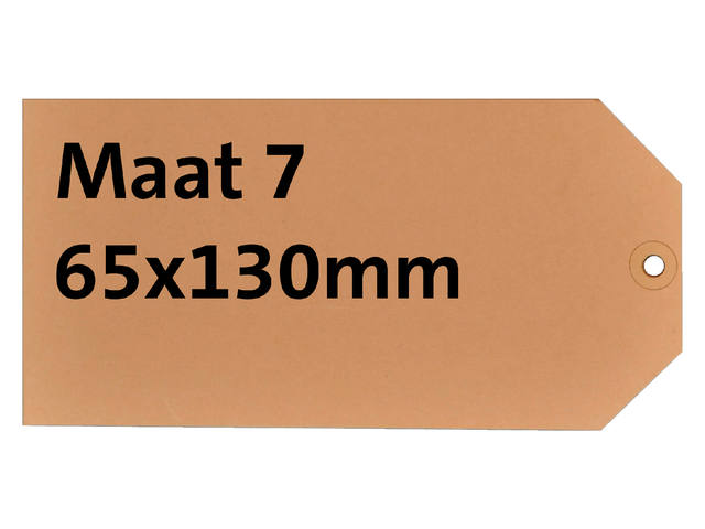 Label karton nr 7 200gr 65x130mm chamois 1000st