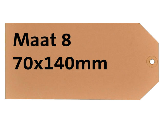 Label karton nr 8 200gr 70x140mm chamois 1000st