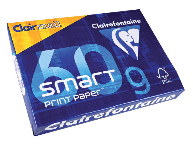 Kopieerpapier Clairefontaine Clairmail A4 60gr wt