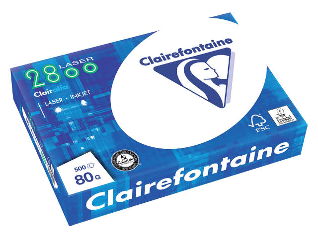 Kopieerpapier Clairefontaine laser A4 80gr wit