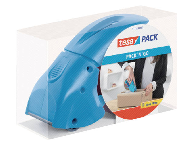 Verpakkingstape dispenser tesapack pack-n-go blauw