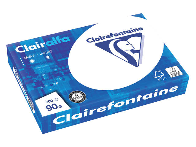 Kopieerpapier Clairefontaine Clairalfa A4 90gr wt