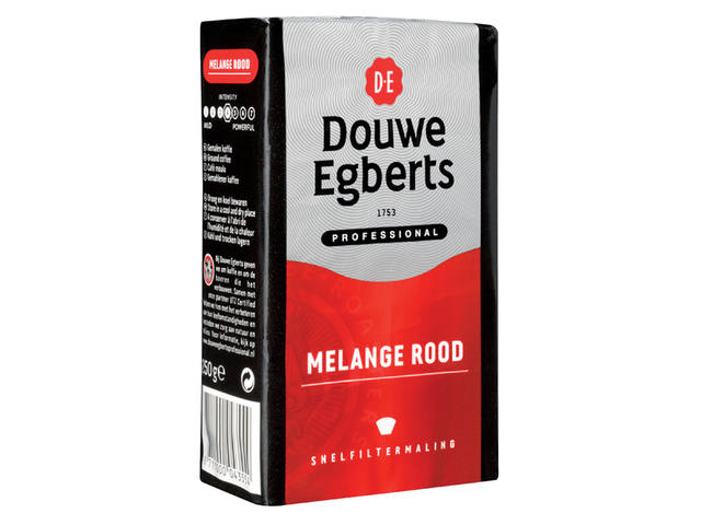 Koffie Douwe Egberts snelfilter Melange Rood 250gr