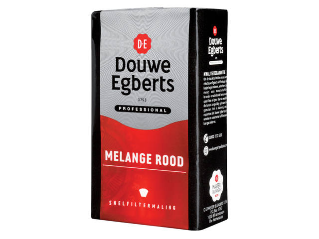 Koffie Douwe Egberts snelfilter Melange Rood 250gr