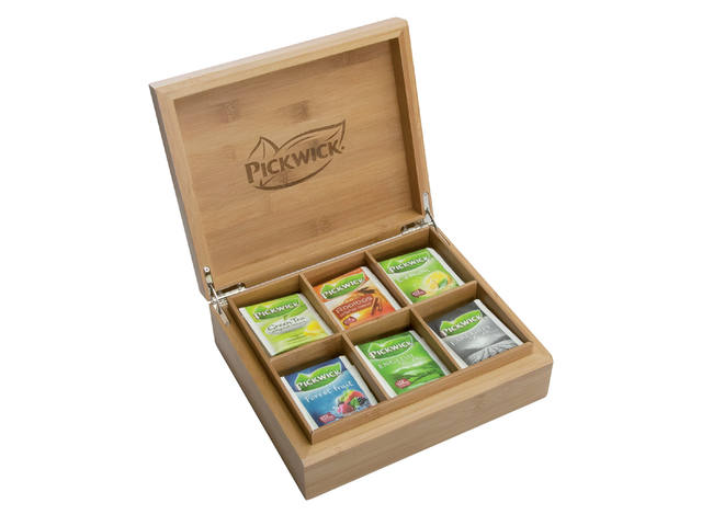 Pickwick Theekist Bamboe 6vaks Fairtrade