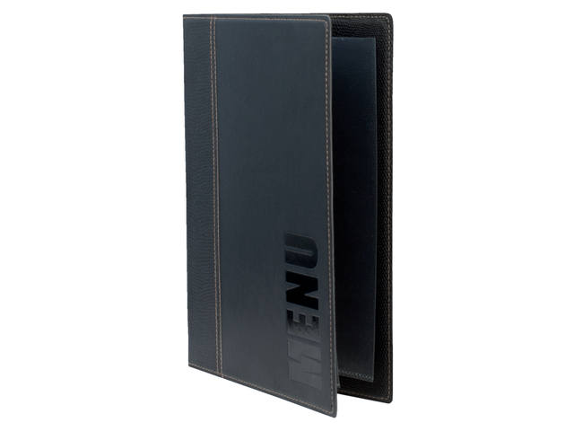 Menukaart Securit Trendy A5 1 x 2 tassen zwart
