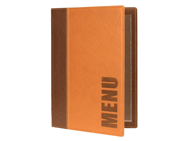 Menukaart Securit Trendy A5 1 x 2 tassen bruin