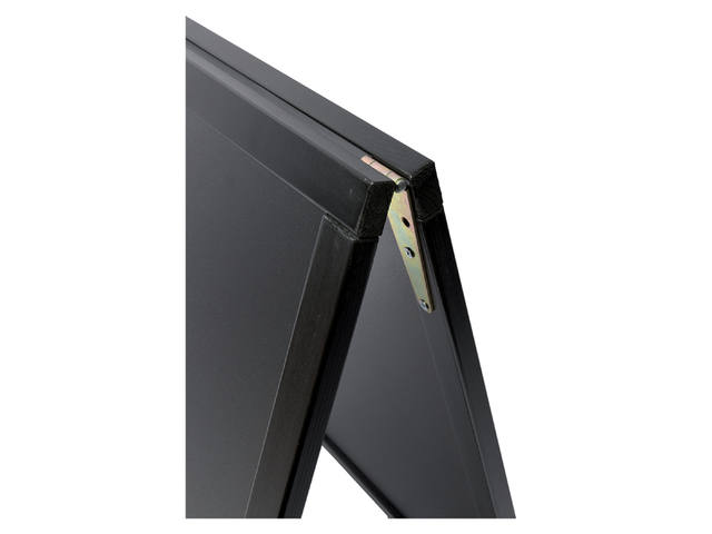 Stoepbord Securit 550x850x30mm zwart hout