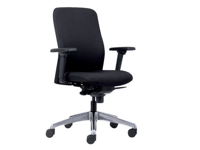 Bureaustoel Euroseats Milano 001 synchroom zwart