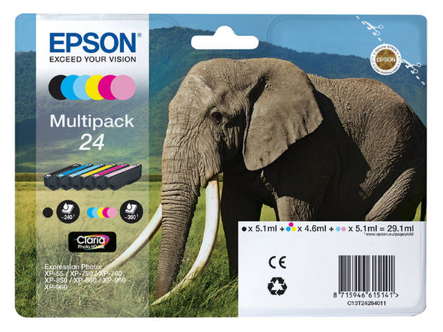 Inktcartridge Epson 24 T2428 foto HD zw + 5kl