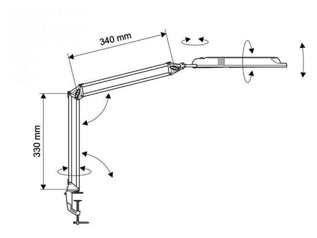 Bureaulamp MAUL Atlantic LED klem zwart