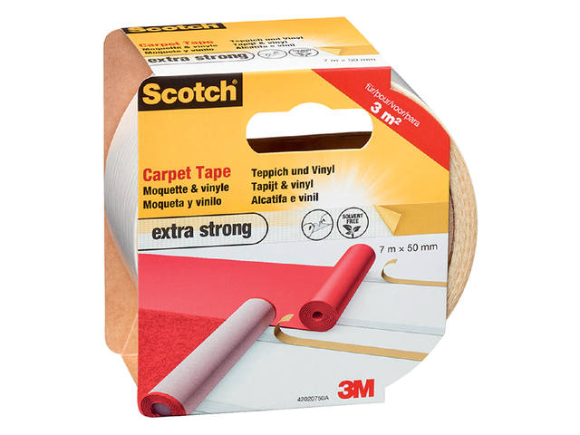 Plakband Scotch tapijt 50mmx7m dz extra strong