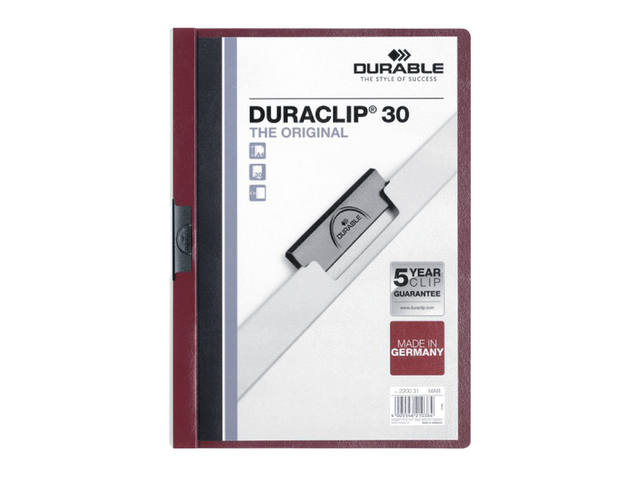 Klemmap Durable Duraclip A4 3mm 30v aub