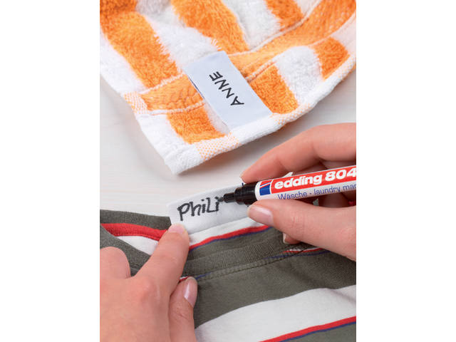 Wasgoedmarker edding 8040 rond 1mm zwart blister
