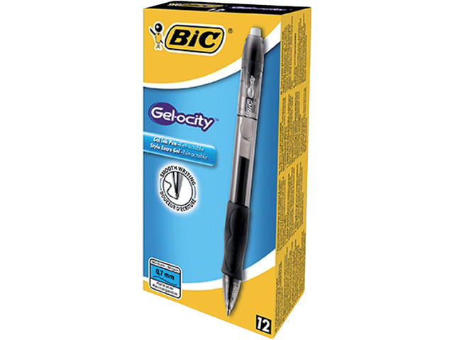 Gelschrijver Bic Gelocity M zwart