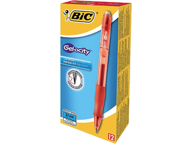 Gelschrijver Bic Gelocity M rood