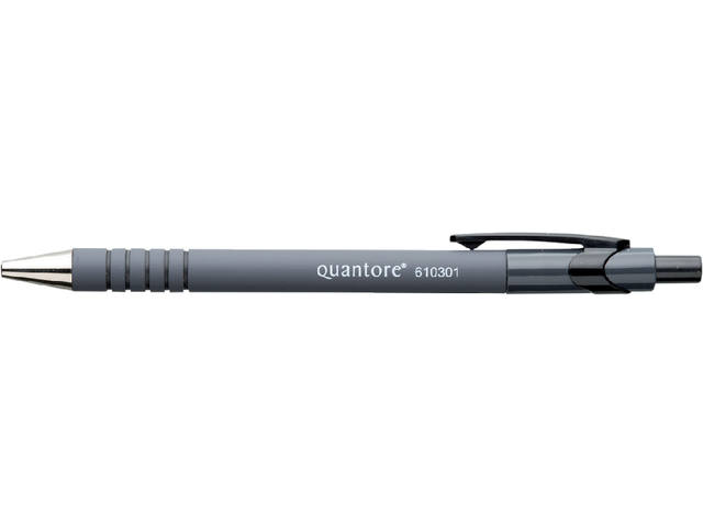 Balpen Quantore grip drukknop zwart