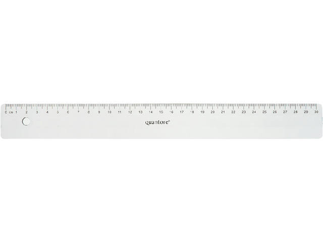 Liniaal Quantore 30cm kunststof transparant