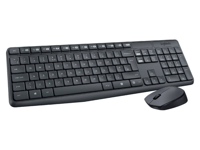 Toetsenbord Logitech MK235 Qwerty muis drl zwart
