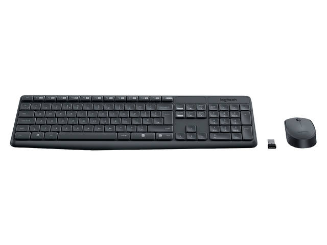 Toetsenbord Logitech MK235 Qwerty muis drl zwart
