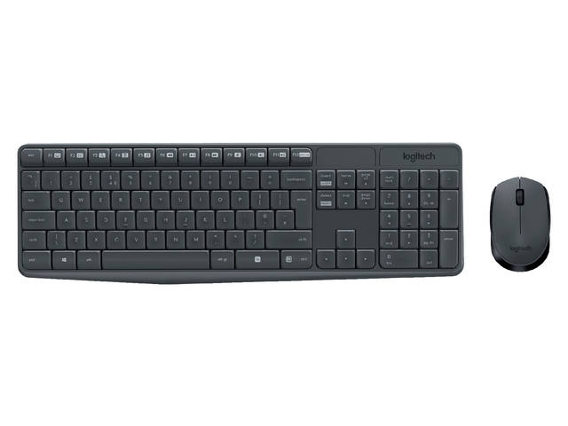 Toetsenbord Logitech MK235 Qwerty muis drl zwart