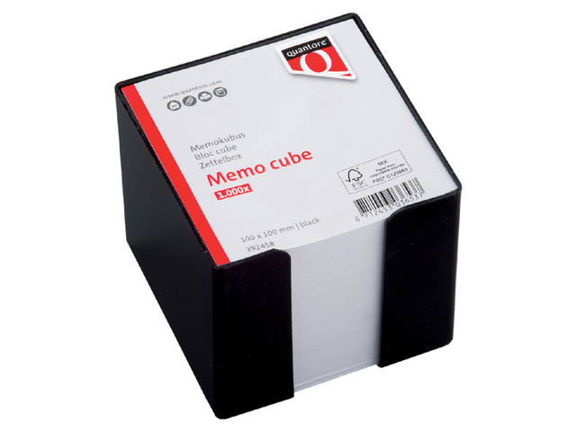 Memokubus Quantore 10x10x9cm 900v zwart