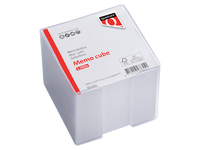 Memokubus Quantore 10x10x9cm 900v transparant