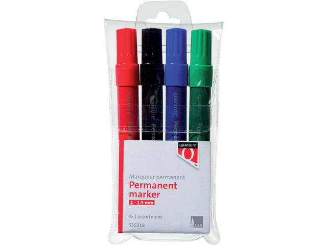 Viltstift Quantore perm rond 1-1.5mm ass