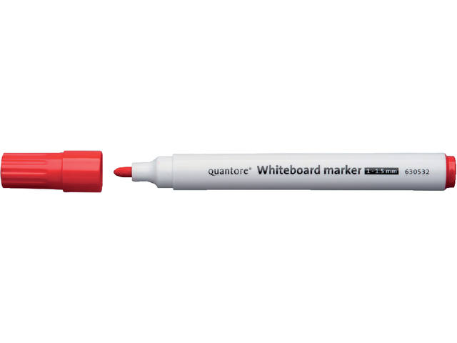 Whiteboardmarker Quantore whiteb rond 1-1.5mm rood