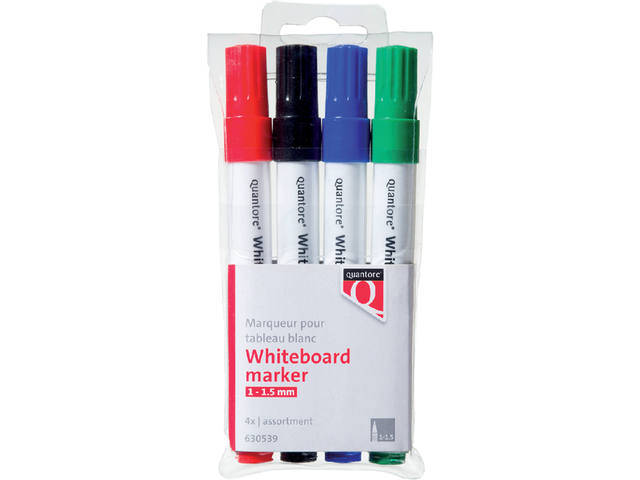 Whiteboardmarker Quantore whiteb rond 1-1.5mm ass