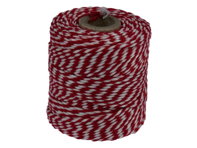 Touw Muller katoen 50 gram 45 meter rood/wit