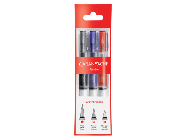 Penseel Caran d Ache m breed fibre tip set 3st