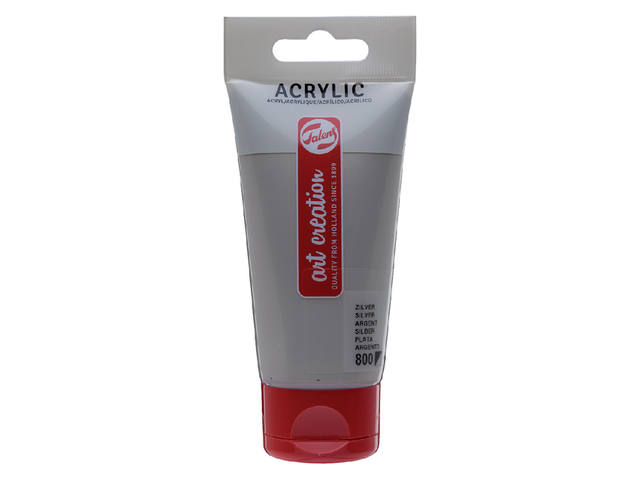 Acrylverf TAC 800 zilver tube 75ml