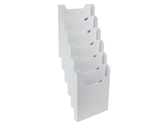 Folderhouder Exacompta wand A4 6vk stnd grijs