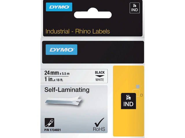 Labeltape Dymo Rhino industrieel 24mm wit