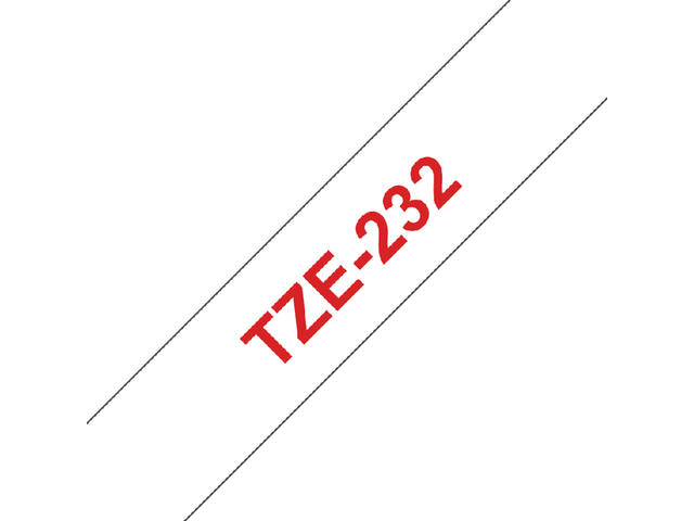 Labeltape Brother Ptouch TZe232 12mm wit