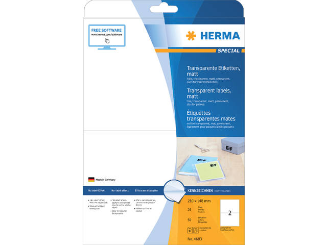 Etiket HERMA 4683 210x148mm mat 50st