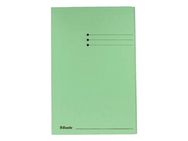 Dossiermap Esselte folio 3klep manilla 275gr groen