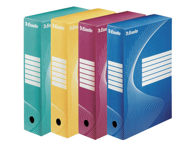Archiefdoos Esselte Boxycolor 80mm 352x250mm blauw