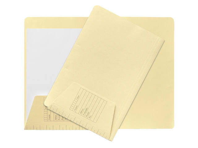 Dossiermap Djois folio 1 klep 160gr lichtgeel