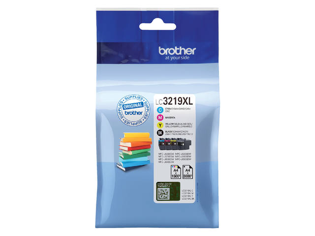 Inktcartridge Brother LC-3219XL zwart + 3 kleuren