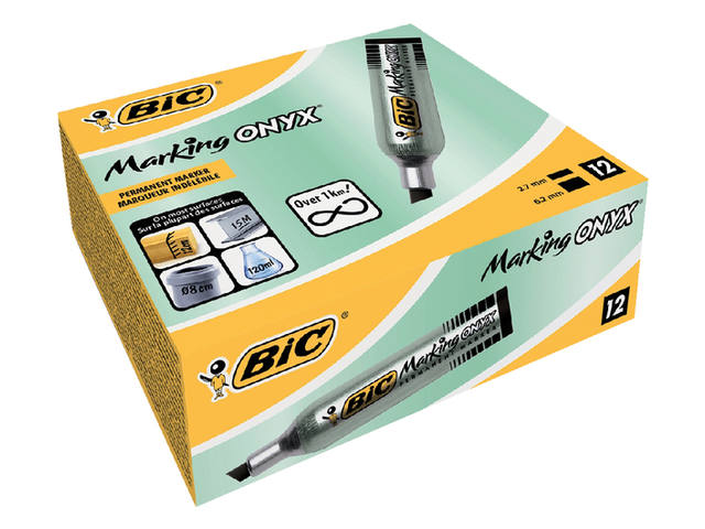 Viltstift Bic 1481 onyx schuin M zwart