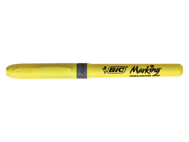 Markeerstift Bic brite liner grip geel