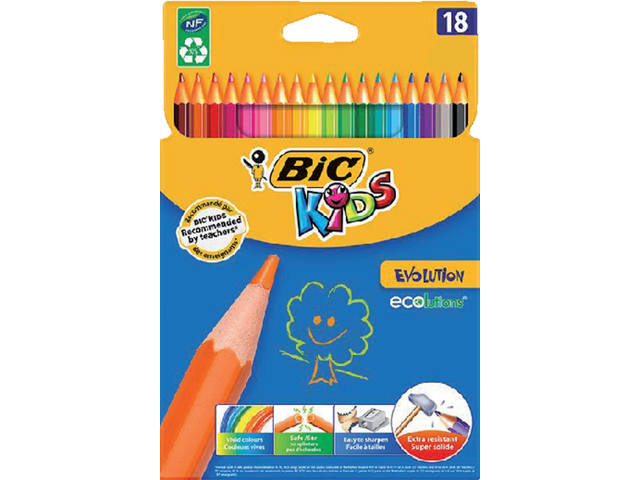 Kleurpotlood BicKids Evolution ecolutions ass