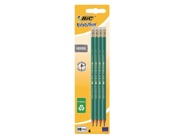 Potlood Bic Evolution ecolutions HB met gumtop