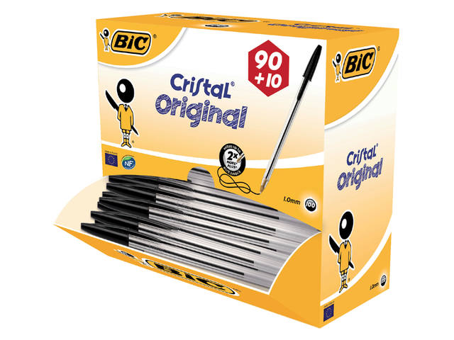 Balpen Bic Cristal M zwart