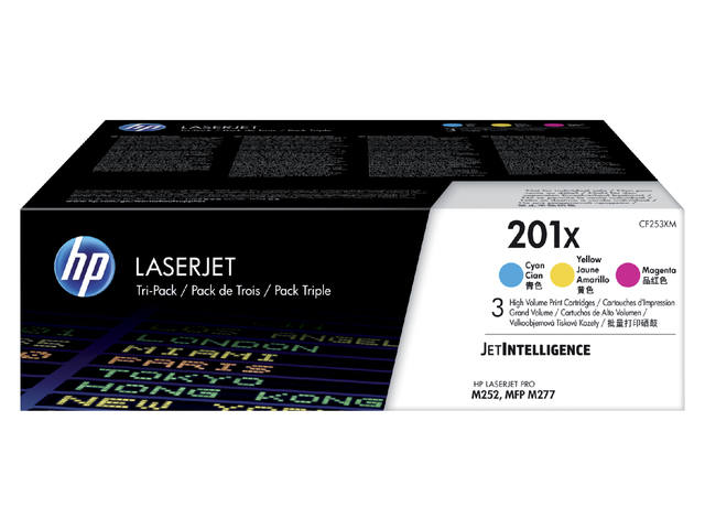 Tonercartridge HP CF253XM 201X 3 kleuren