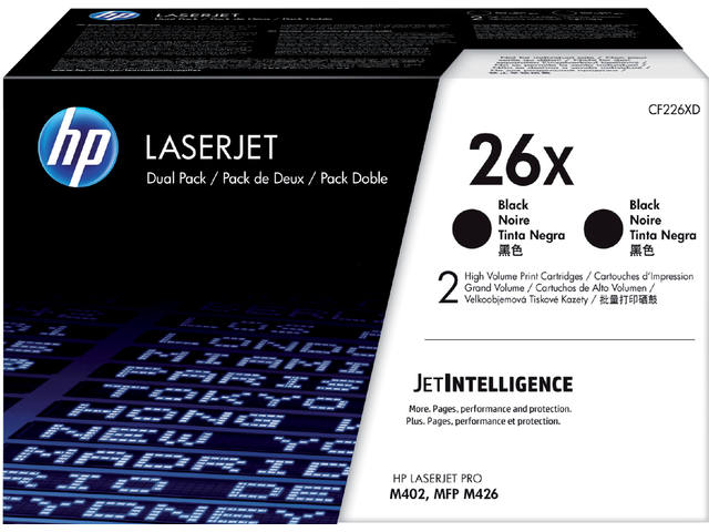 Tonercartridge HP CF226XD 26X zwart 2x