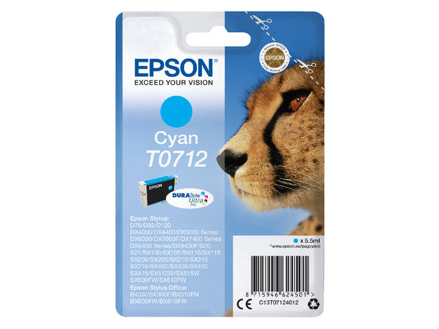 Inktcartridge Epson T0712 blauw